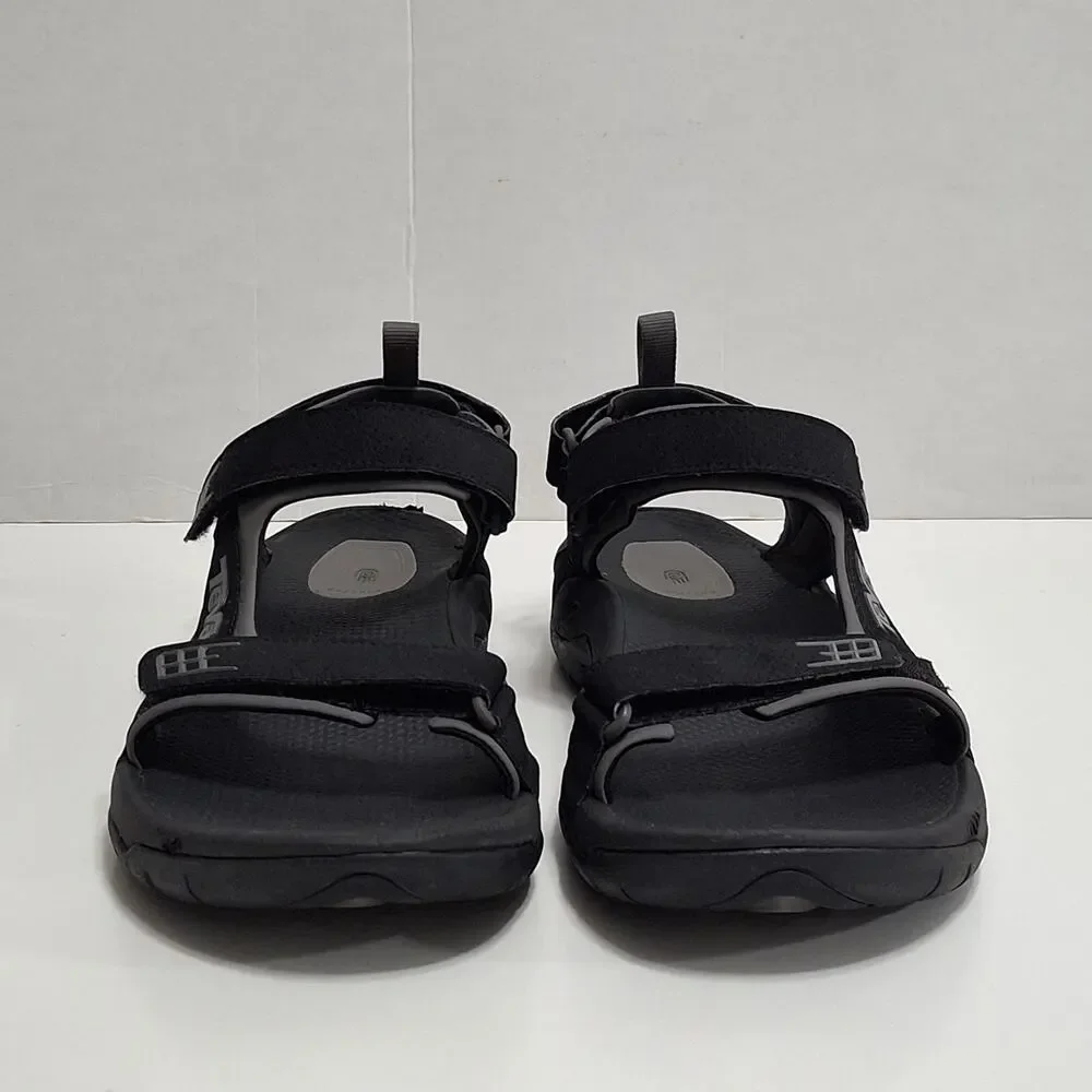 Teva Minam Sandals Mens 10 Hiking Strappy Comfort Low Top Flat Hook & Loop Black